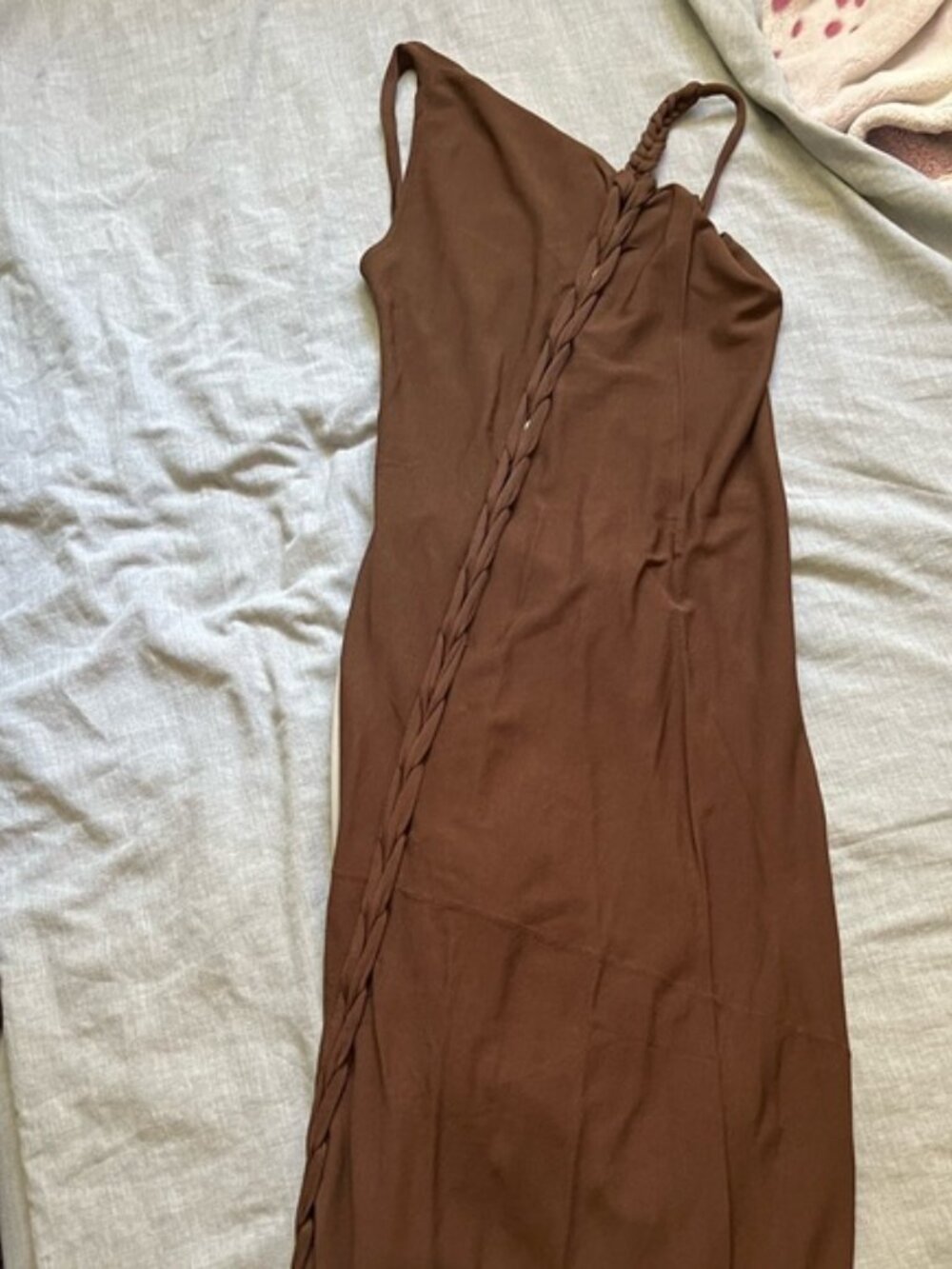 Aya Muse Birch Asymmetric Maxi Dress in Brown Size XS - Picture 5 of 8